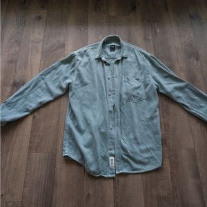 Zara mens green relaxed over shirt size large